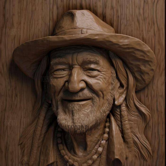 Willie Nelson 1 stl model for CNC